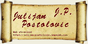 Julijan Postolović vizit kartica